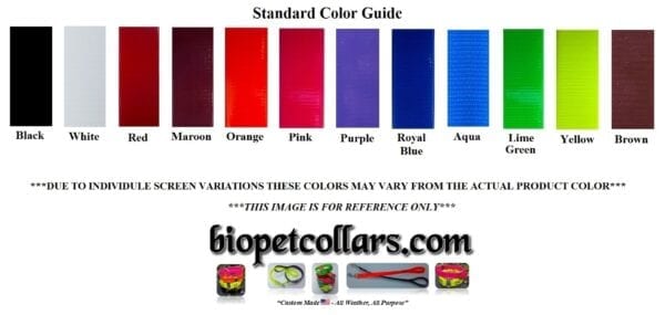 A color guide for collars