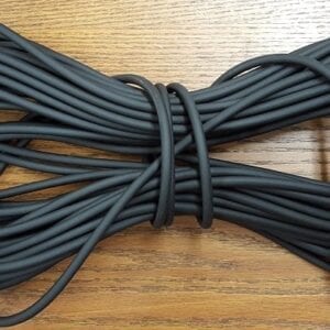 A long black leash cord